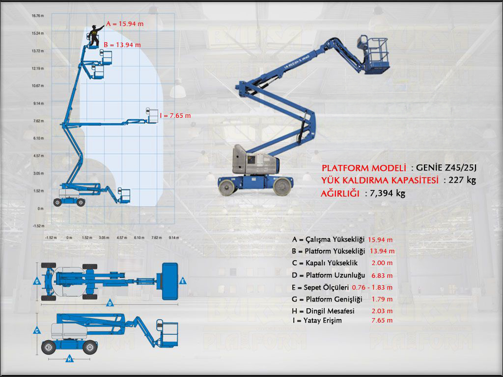 16 Metre Akl Eklemli Manlift Platform